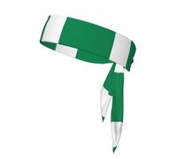 Foulard de sport double face Drapeau WHJSSF du Nigeria Doux et respirant Convient pour le yoga, la course à pied et le fitness
