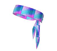 Foulard de sport double face multifonction à paillettes avec imprimé à paillettes et extensible, décontracté, léger
