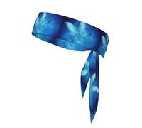 Foulard de sport double face multifonction avec imprimé papillon étoilé bleu