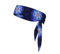 Foulard de sport double face rectangulaire avec impression mandala multifonction extensible décontracté léger