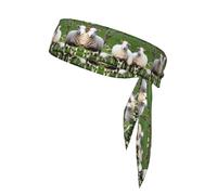Foulard de sport double face réglable imprimé mouton et agneaux, bandeau de sport pour tout événement sportif