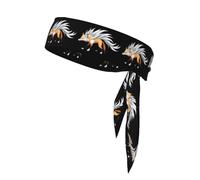 Foulard de sport double face WHJSSF The Ferocious Fox - Doux et respirant - Convient pour le yoga, la course à pied et le fitness