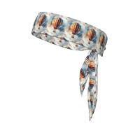 Foulard de sport multifonction double face avec impression montgolfière, extensible, décontracté, léger