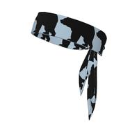 Foulard de sport multifonction double face avec imprimé ours extensible décontracté léger