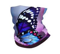 Foulard de sport multifonctionnel peut être utilisé comme écharpe, masque, chapeau de pirate, foulard de cou, bandeau, bandeau violet papillon dans les fleurs imprimées