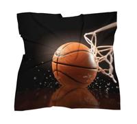 Foulard de tête style basketball, foulard en soie léger et tendance, bandana en satin pour femme, foulard bohème, bandeau, mouchoir, écharpe en soie à glisser dans un sac ou à porter autour du cou.