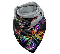 Foulard Desigual Femme, ÉCharpe Femme Hiver Confortable Double ÉPaisseur ImpriméE Coupe-Vent Accessoire Mode Polyvalent Tissu Doux