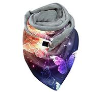 Foulard Desigual Femme, ÉCharpe Femme Hiver Confortable Double ÉPaisseur ImpriméE Coupe-Vent Accessoire Mode Polyvalent Tissu Doux