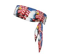 Foulard double face multifonction avec impression aigle à tête blanche pour le sport, extensible, décontracté, léger