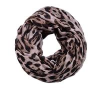 Foulard doux imprimé guépard en voile respirant pour peaux sensibles par temps froid activités convertibles léopard, beige, taille unique