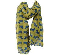 Foulard écossais pour femme Motif terrier écossais - Vert - Large