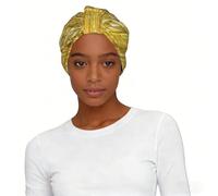 Foulard élastique universel avec imprimé bling-bling doré pour femme