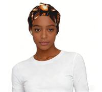 Foulard élastique universel avec imprimé grains de café torréfiés, accessoire de voyage élégant pour le travail