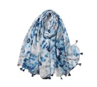 Foulard en coton et lin pour femme - Quatre saisons - Hijab musulman - Viscose - Respirant - 90 x 180 cm, QMD1245-01, 90X180CM