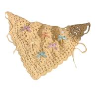 Foulard en crochet pour femme - Bandanas en tricot - Bandanas décoratifs ethniques avec nœud papillon