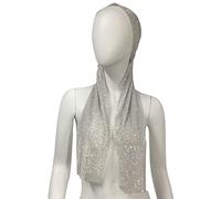 Foulard en maille avec strass - Pour turban pirate brillant - Large bande
