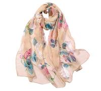 Foulard en mousseline de soie pour femme Foulards Châle Foulard doux Écharpe Turquoise, A-beige., taille unique