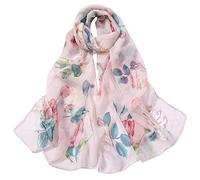 Foulard en mousseline de soie pour femme Foulards Châle Foulard doux Écharpe Turquoise, a-rose, taille unique