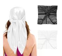 Foulard En Satin 2 Pièces, Grand Foulard Carré, Foulard À La Mode Et Simple, Foulard Pour Femme, Foulard Décoratif Multifonctionnel