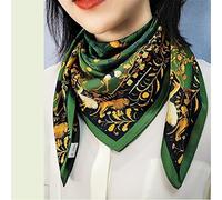 Foulard en Soie de Mûrier Mince pour Femme Petit Carré en Soie Printemps Automne Hiver Élégant Tempérament Gris (Couleur : A, Taille : Taille Unique) (A Taille Unique) (B Taille Unique)