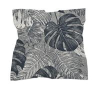 Foulard en soie légère à motif feuilles de Monstera, style bohème, idéal pour les cheveux. Bandana, bandeau, mouchoir, foulard en soie à glisser dans un sac ou à porter autour du cou.