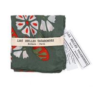 Foulard en soie Les Belles Vagabondes Kaki