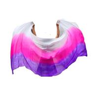 Foulard en soie pour la danse orientale Voiles de danse du ventre en soie écharpe à la main châle solide couleur purpe accessoire de costume de danseuse blanc vert Pour les accessoires de danse(COLOR1