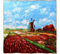 Foulard en Soie Vintage pour Homme, imprimé Van Gogh, Grand Bandana, Cravate, Costume, élégant, Multifonctionnel, 90 x 90 cm, n° 12, Taille Unique, Homme
