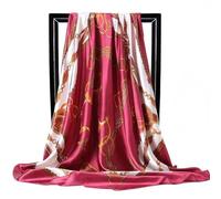 Foulard Femme Echarpe Écharpe Châle Homme Foulards Mode Populaire Impression Crème Solaire 90X90Cm Quatre Saisons Luxe Carré Foulards en Soie 90X90Cm 15