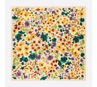 Foulard fleurs aquarelle sable UN