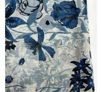 Foulard floral pour dames, style printanier, petit motif de fleurs bleues, doux et confortable pour le printemps et l'automne, Jour de la Saint-Valentin Taille UniqueImprimés aléatoiresPolyester