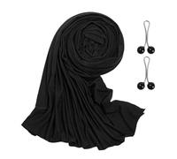 foulard Hijab Pour Femme, Clip En Soie 2 Pièces, Foulard De Prière Été