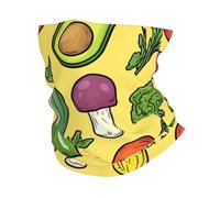 Foulard imprimé champignons poivrons rouges, bandeau, serviette pour hommes et femmes, masque de sport multifonctionnel