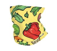 Foulard imprimé champignons poivrons rouges verts, bandeau, serviette pour hommes et femmes, masque de sport multifonctionnel