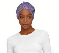 Foulard imprimé de vélo de terrain lavande pour femme - Turban doux et extensible - Léger - Facile à installer - Cadeau durable