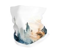 Foulard imprimé double exposition de loup, bandeau, serviette pour hommes et femmes, masque de sport multifonctionnel