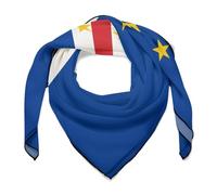 Foulard imprimé drapeau du Cap-Vert pour femme, col carré, bandana tendance