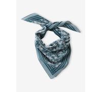Foulard imprimé fleurs fille bleu grisé TU