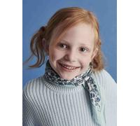 Foulard imprimé fleurs fille vert TU