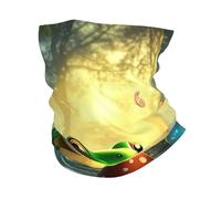 Foulard imprimé grenouilles et papillons dans la forêt enchantée, bandeau, serviette pour hommes et femmes, masque de sport multifonctionnel