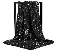 Foulard imprimé Musique Notes de Musique Classique Style Mozart Crotchet Quaver écharpe Dames Mode Foulards carrés châles en Soie