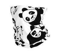 Foulard imprimé panda géant noir, bandeau, serviette pour hommes et femmes, masque de sport multifonctionnel