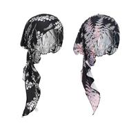 Foulard imprimé pour Femmes 2 pièces, Couvre-Chef décoratif pour Femmes, Chapeau pour Femmes, Chapeau Foulard d'été