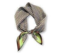 Foulard léger imprimé 100 % soie de mûrier véritable pour femme avec col carré 53,3 cm, A - Élégance française, 21"x21"(53x53cm)