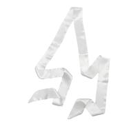 Foulard long en satin soyeux pour femmes | Ruban mince de 2 mètres pour cheveux, cou et sac à main | Élégante ceinture de ruban pour robes (blanc)
