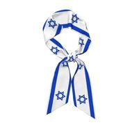 Foulard Long En Soie Aux Couleurs Vives Du Israël Drapeau | Tendance Et Simple | Vêtements Hundred Towers