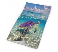 Foulard magique multifonctionnel sans couture, Hawaï avec tortue de mer violette, masque de cyclisme chaud et polyvalent, cache-cou, écharpe coupe-vent, Hawaï avec tortue de mer violette, Taille