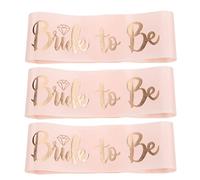 Foulard Mariée 3 Pièces, Polyester Premium, Lettre Dorée Élégante, Texture Délicate et Durable - Design Luxueux, Confort Soie, Cadeau Idéal pour Mariage