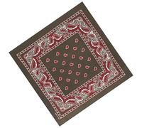 Foulard multi-usage imprimé floral pour danse de rue impression numérique couverture de tête activités de plein air cyclisme randonnée foulard accessoires de plein air, Café rouge., taille unique