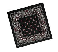 Foulard multi-usage imprimé floral pour danse de rue impression numérique couverture de tête activités de plein air cyclisme randonnée foulard accessoires de plein air, Rouge sur noir., taille unique